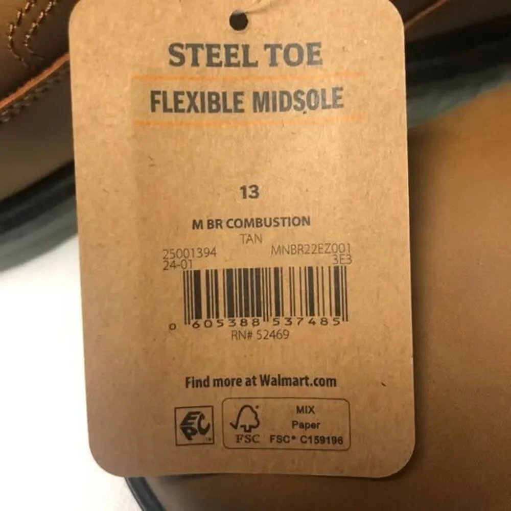 Brahma Mens New Steel Toe Work Boots Size 13
